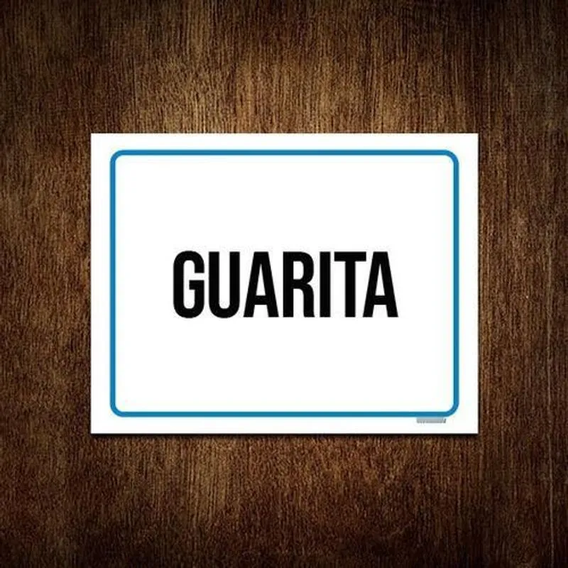 Kit 3 Placas Sinalização - Guarita Azul