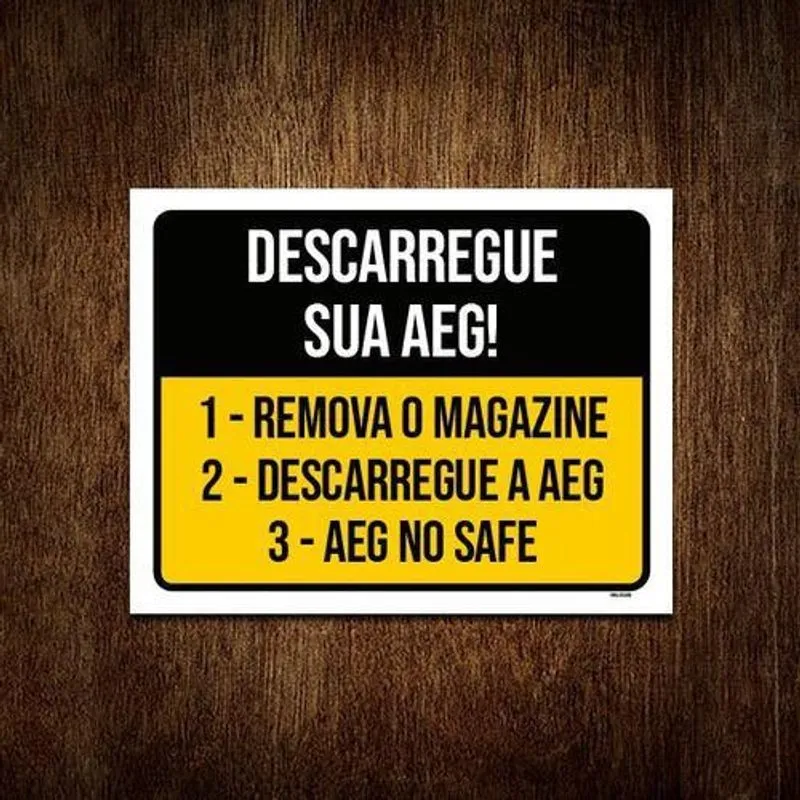 Placa Descarregue Sua Aeg Remova Magazine 18X23