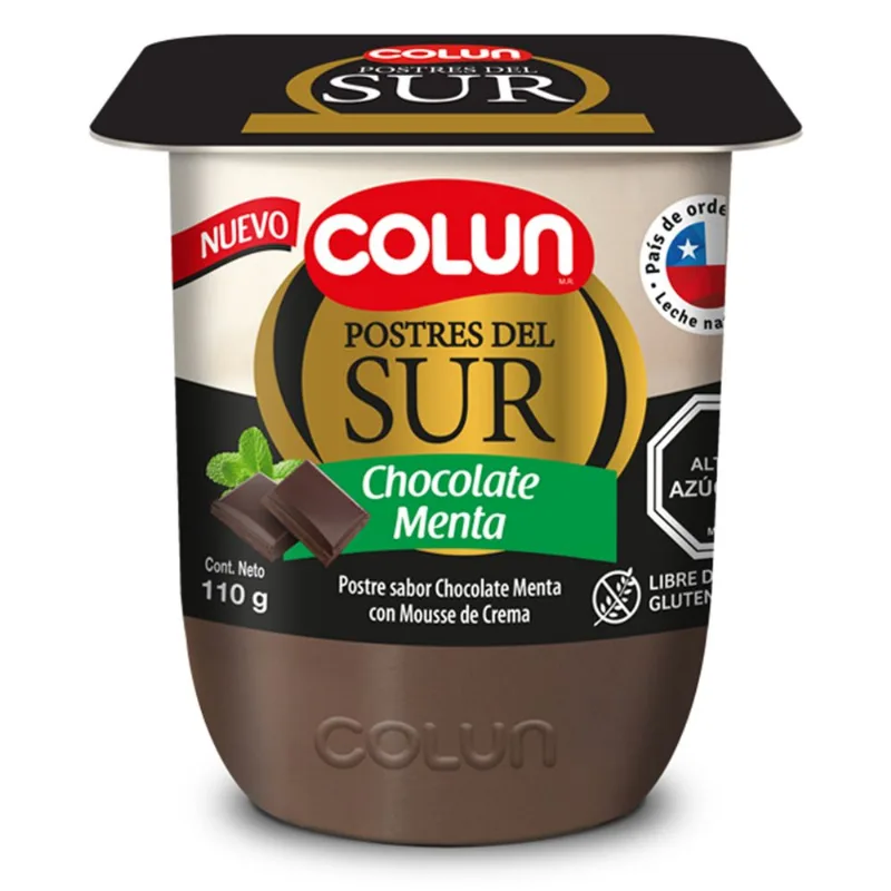 Postres del Sur Colun Chocolate Menta 110 g