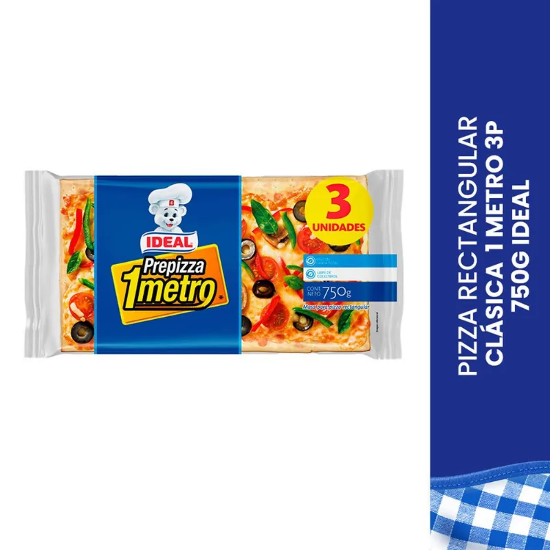 Pre Pizza Ideal 1 Metro 750 g 3 un.