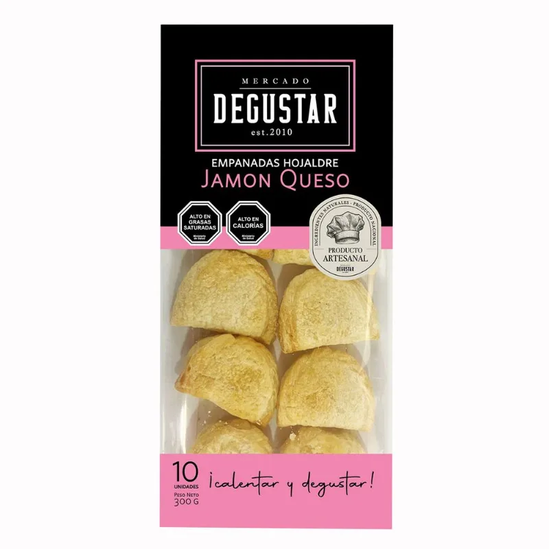 Empanada Hojaldre Desgustar Jamón Queso 390 g 10 un.