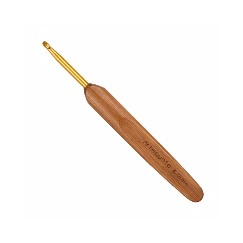 Agulha Crochê E Barbante Cabo Bambu Artepunto