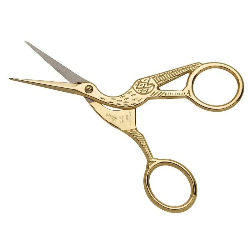 Tesoura Para Bordar 11,5cm Dourada