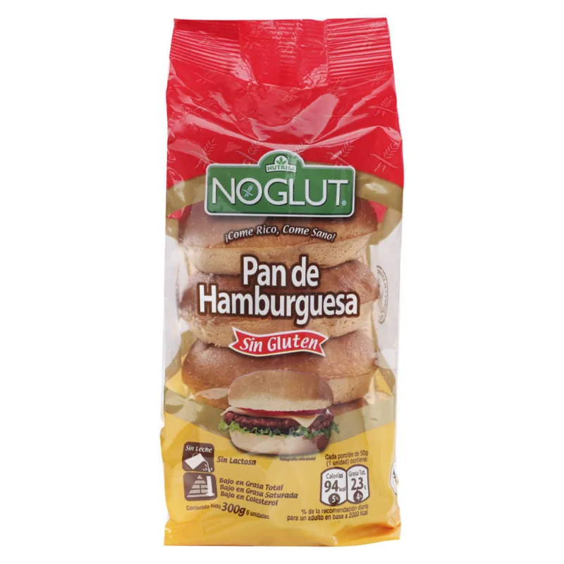 Pan de Hamburguesa Sin Gluten 6 un. 300 g