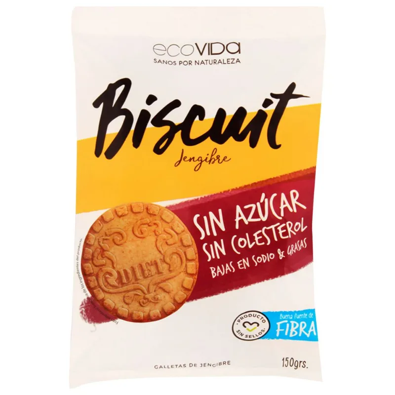 Galletas Ecovida Jengibre Sin Azúcar 150 g