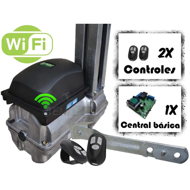 Motor portão basculante rcg tag wifi 300Kg inteligente 127V ou 220V + 2 controles