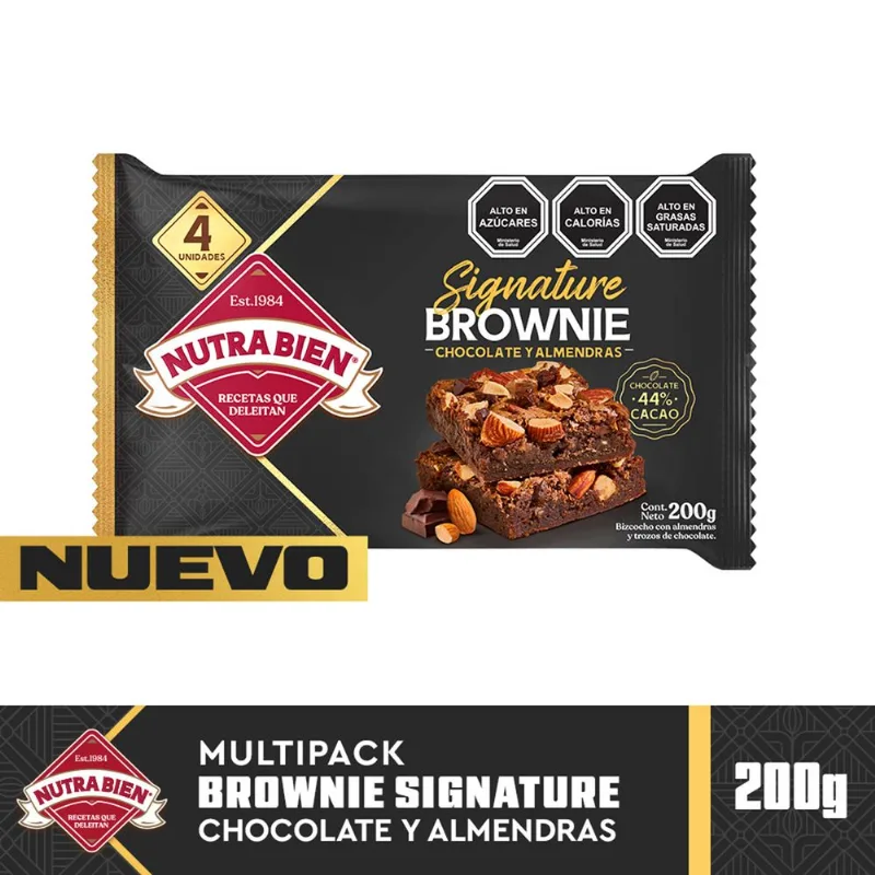 Brownie Chocolate Almendra 200 g 4 un.