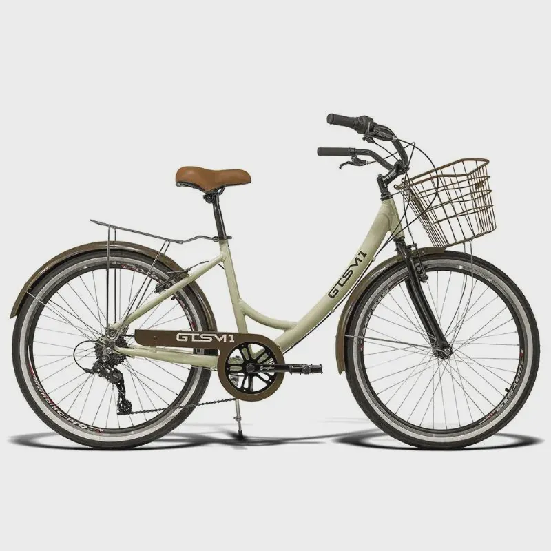 Bicicleta Feminina gts Aro 26 Freio V-Brake Câmbio GTSM1 tsi 7 Marchas gts M1 ks Retrô Bicicleta Feminina gts Retrô Aro 26 Câmbio GTSM1 tsi 7 Marchas Freio V-Brake gts M1 ks Retrô