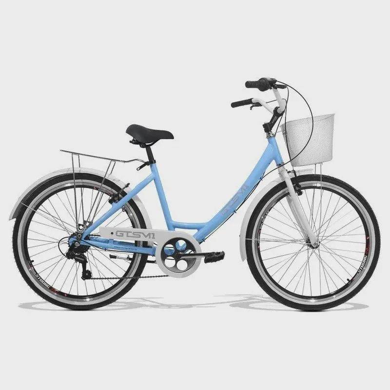 Bicicleta Feminina gts Aro 26 Freio V-Brake Câmbio GTSM1 tsi 7 Marchas gts M1 ks Retrô Bicicleta Feminina gts Retrô Aro 26 Câmbio GTSM1 tsi 7 Marchas Freio V-Brake gts M1 ks Retrô