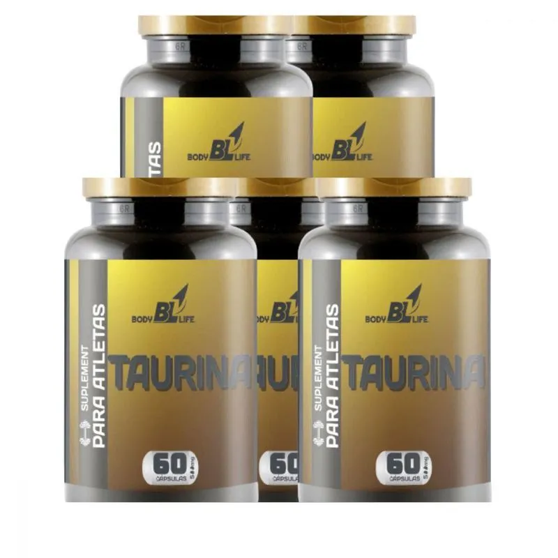 Taurina 5 Unidades Com 60 Capsulas 500mg