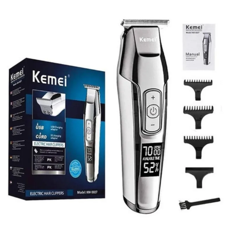 Maquina De Acabamento Cabelo e Barba Sem Fio Kemei 5027