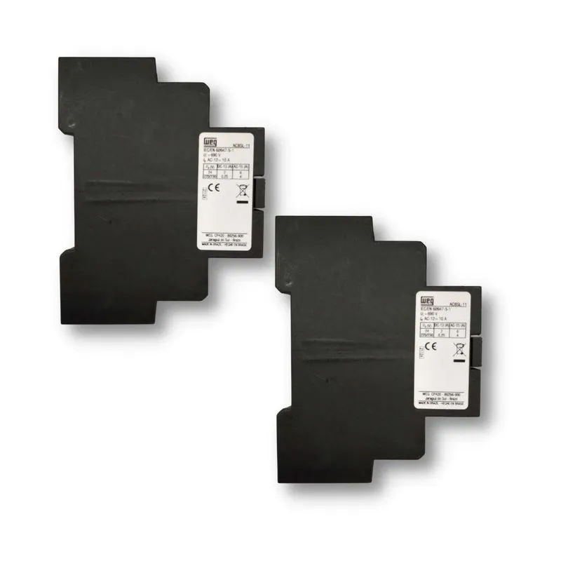 Kit 2 Bloco De Contato Weg Acbsl11 Lateral Nanf 14250128 Mwl