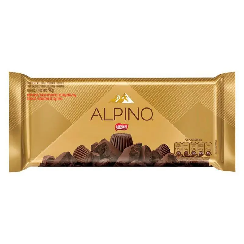 Kit 3 Cx De Chocolate Alpino Tablete 22un 25gr - 66un