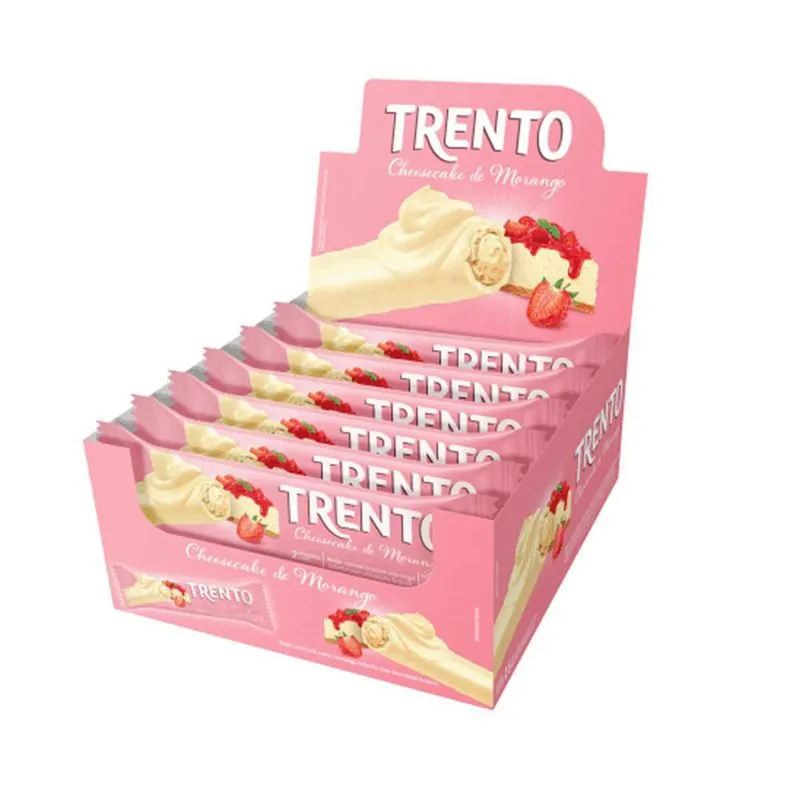 Chocolate Trento Cheese Cake Morango 16x32g Peccin 512g