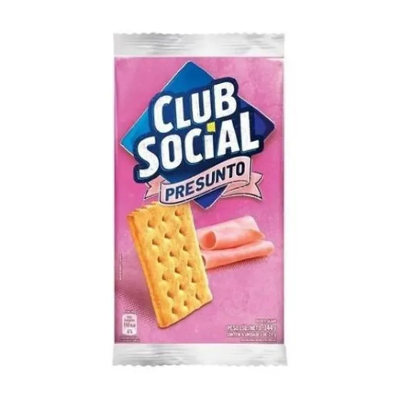 20 Pacotes Biscoito Club Social 6x23,5g -141gr Presunto