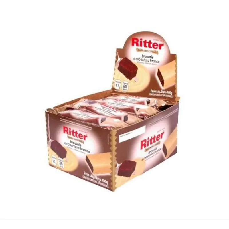 Kit 2 Caixas Barra Cereal Brownie Cobertura Branca 24 X 20g