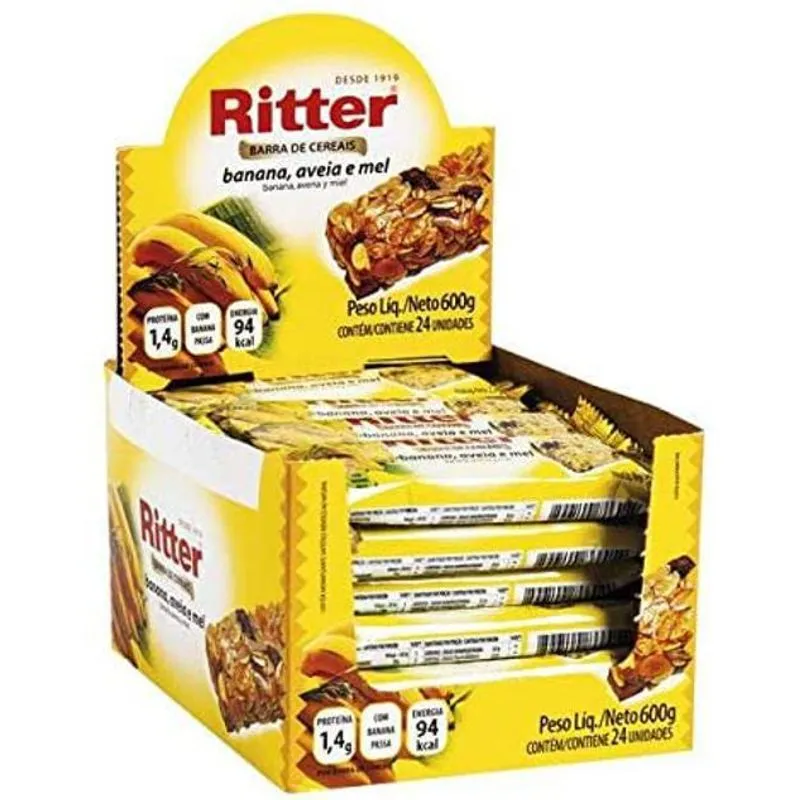 Barra Cereal Banana Aveia E Mel 24 X 25g Ritter