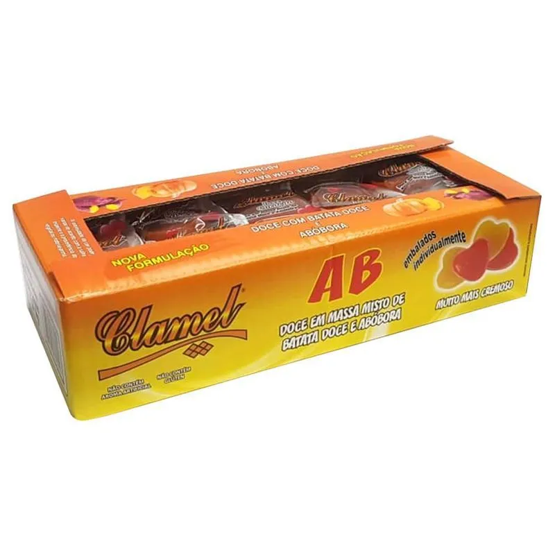 Kit 3cx Doce Abóbora Com Doce Batata Doce Coração Clamel