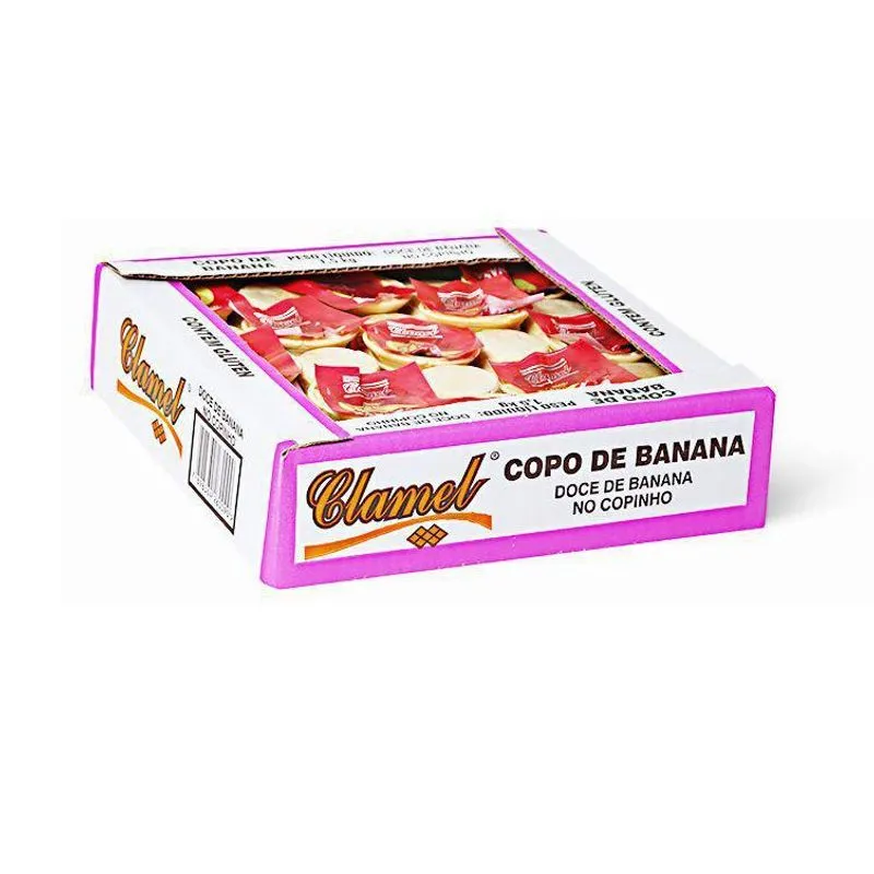 Caixa Copinho De Banana Para Festas Caixa 50 Un