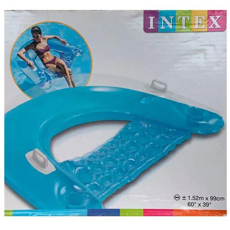 Boia Inflável Azul Bote Poltrona Refrescante Caribe Intex