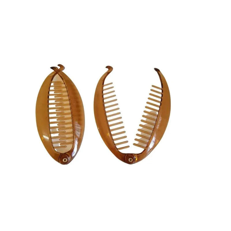 Kit 2 Presilhas Banana Francesa Marrom 12cm