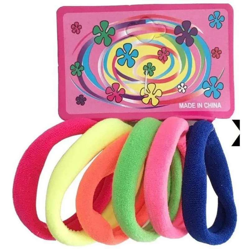 144 Unidades Elástico De Cabelo Rabicó Xuxinha Colorido Neon