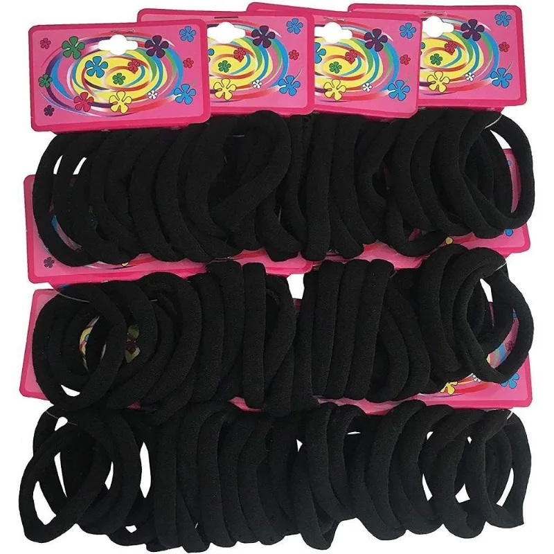 360 Unidades Elástico De Cabelo Rabicó Xuxinha Preta