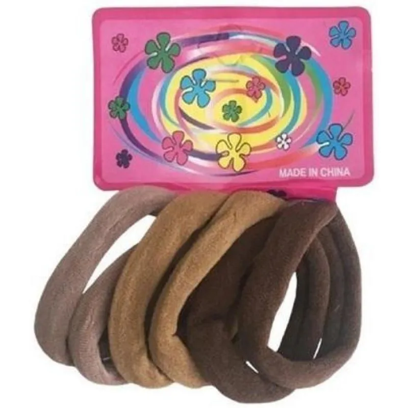 Kit 72 Elásticos Tons Marrom Xuxinha Para Cabelo Infantil