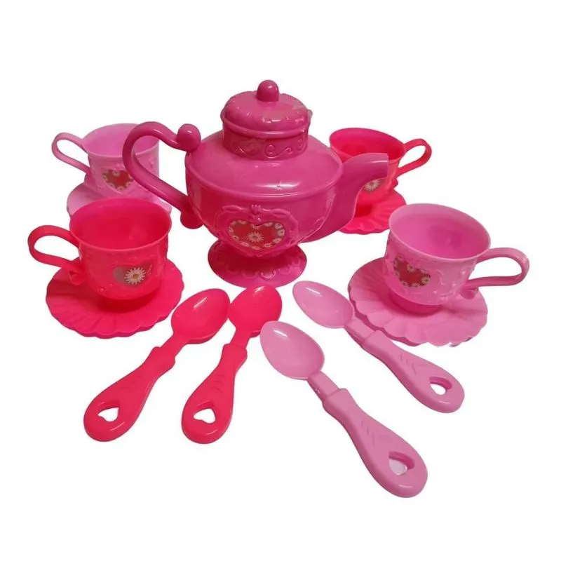 Brinquedo Kit Jogo Chá Da Tarde Rosa 13 Peças Company Kids