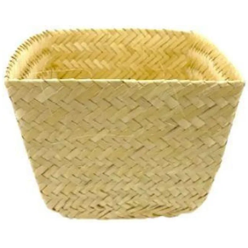 45 Un Cachepot Cestinho De Palha Grande Porta Docinhos