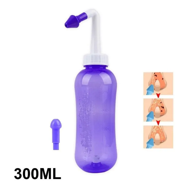 Higienizador Limpador Nasal Lavador Sinusite 300ml - Roxo