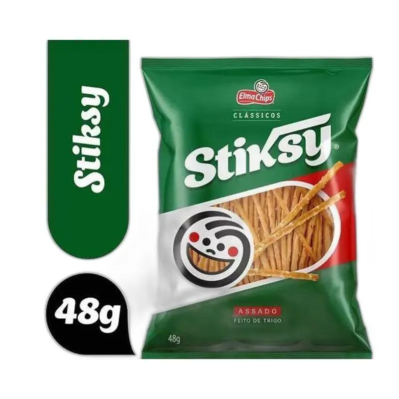Mini Salgadinho Stiksy Elma Chips 48g Kit Com 30 Unidades