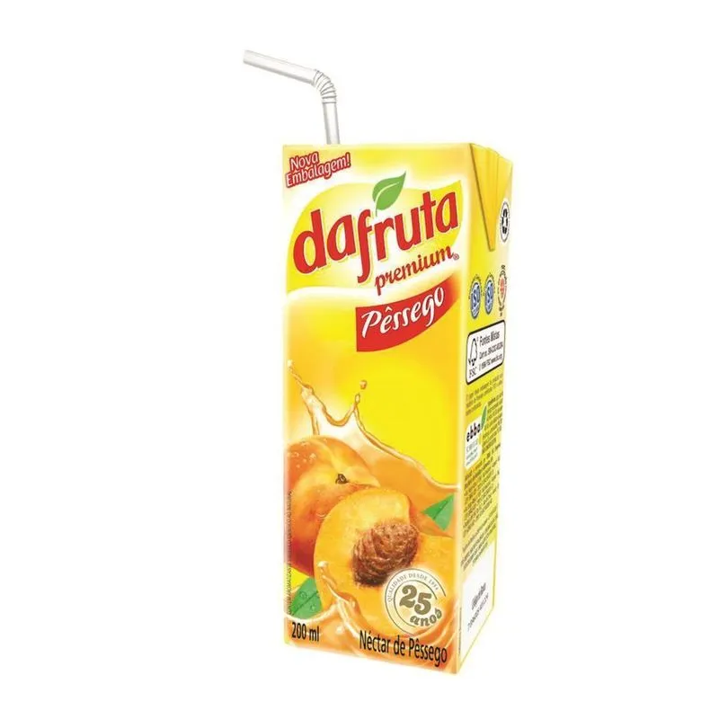 Suco De Pêssego Dafruta 200ml - Caixa Com 54 Unidades
