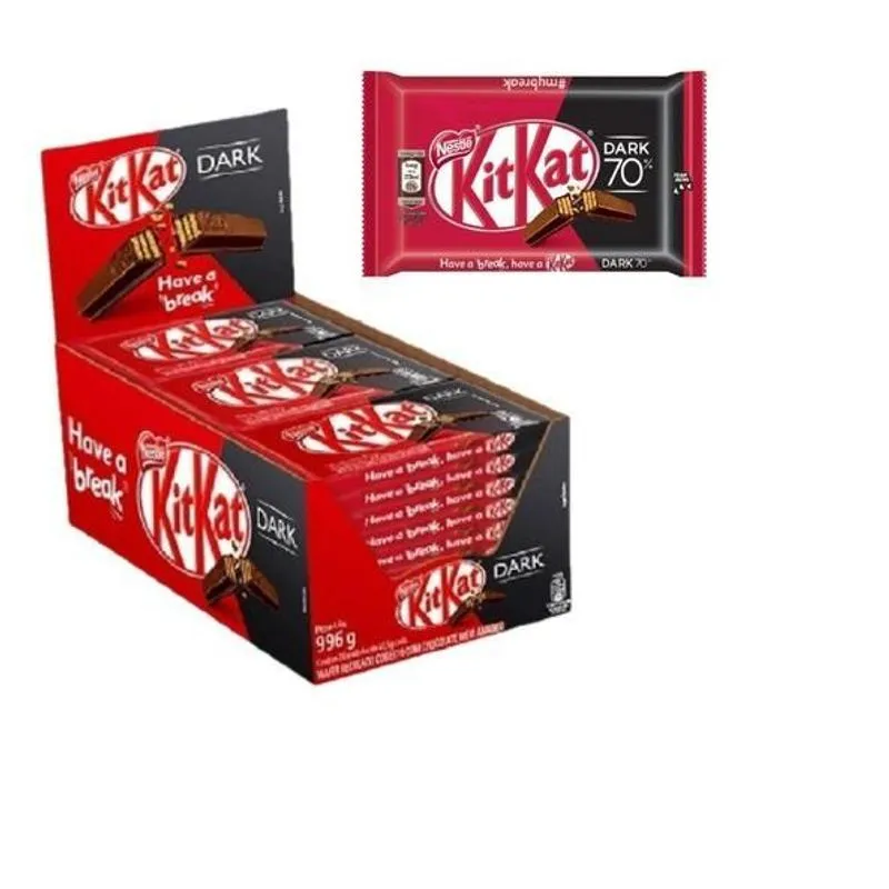 Kit Kat Dark Nestlé Chocolate 41g Ao Leite 48 Unidades