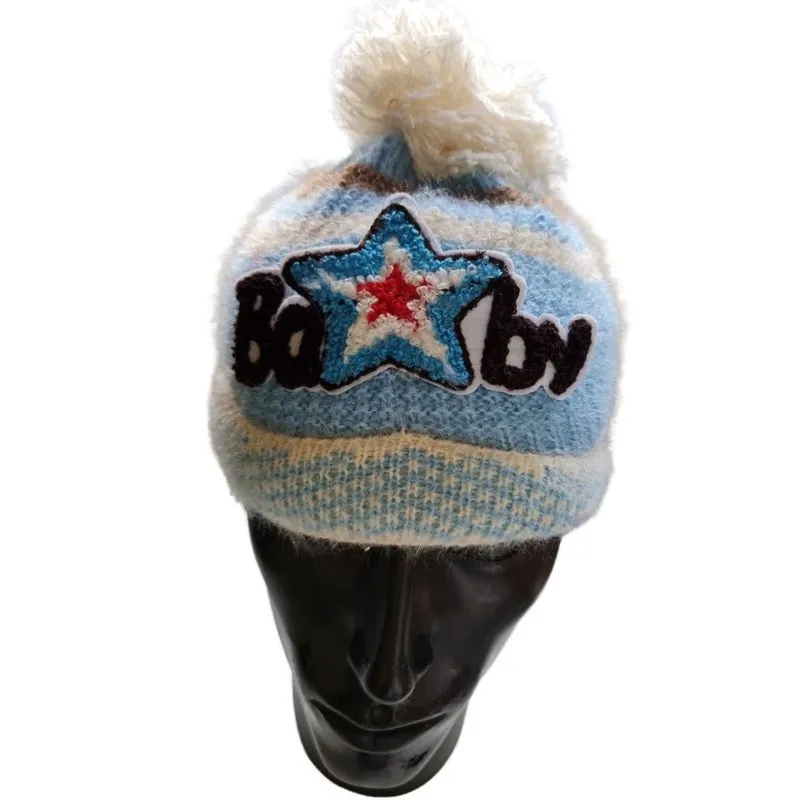 2 Toucas Bebê Infantil Gorro de lã para crianças c/ pompom