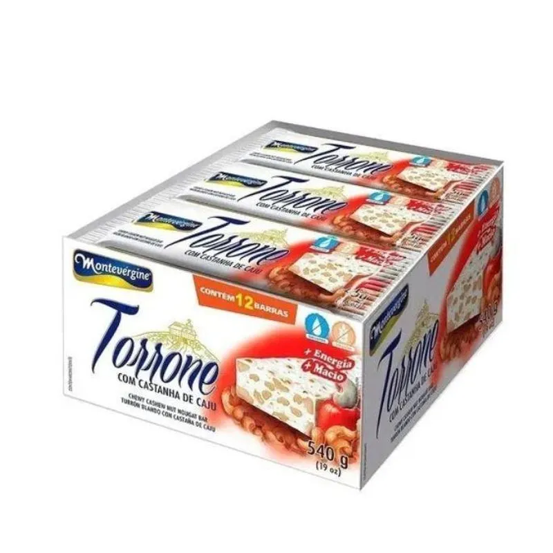 Torrone Montevergine 45gr Castanha Caju- 36 Unidades