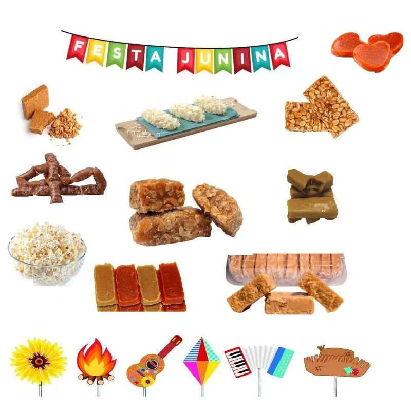 Kit Doces Festa Junina Grande Premium 250 Pessoas +