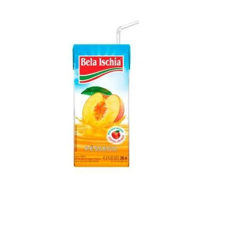 Suco Pronto De Pessego Bela Ishia 200ml- 30 Unidades