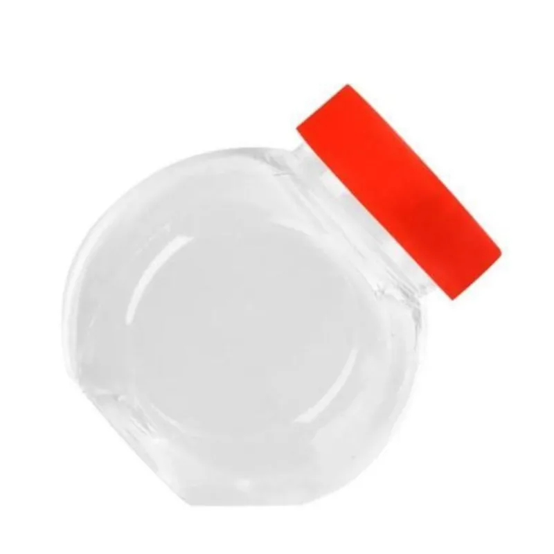 Mini Baleiro Plástico Tampa Vermelha 60ml Com 10 Unidades