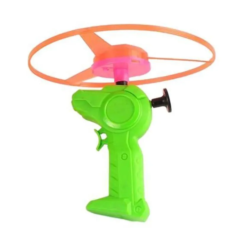 Brinquedo Lancador Disco Com Luz De Led Voa Alto Divertido