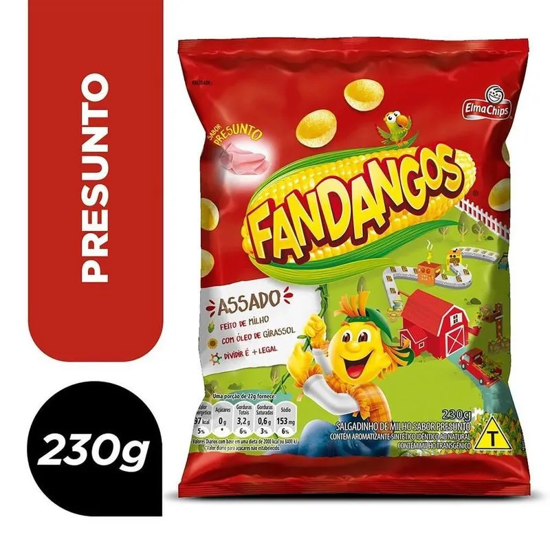Salgadinho Fandangos Presunto Gigante 230gramas-2 Unidades