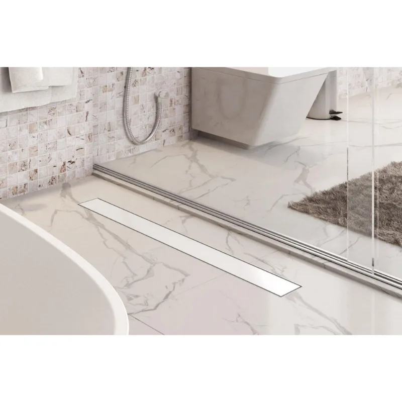 Ralo Linear Grelha Pluvial Branco - 50 X 6,5 X 2,5 Cm
