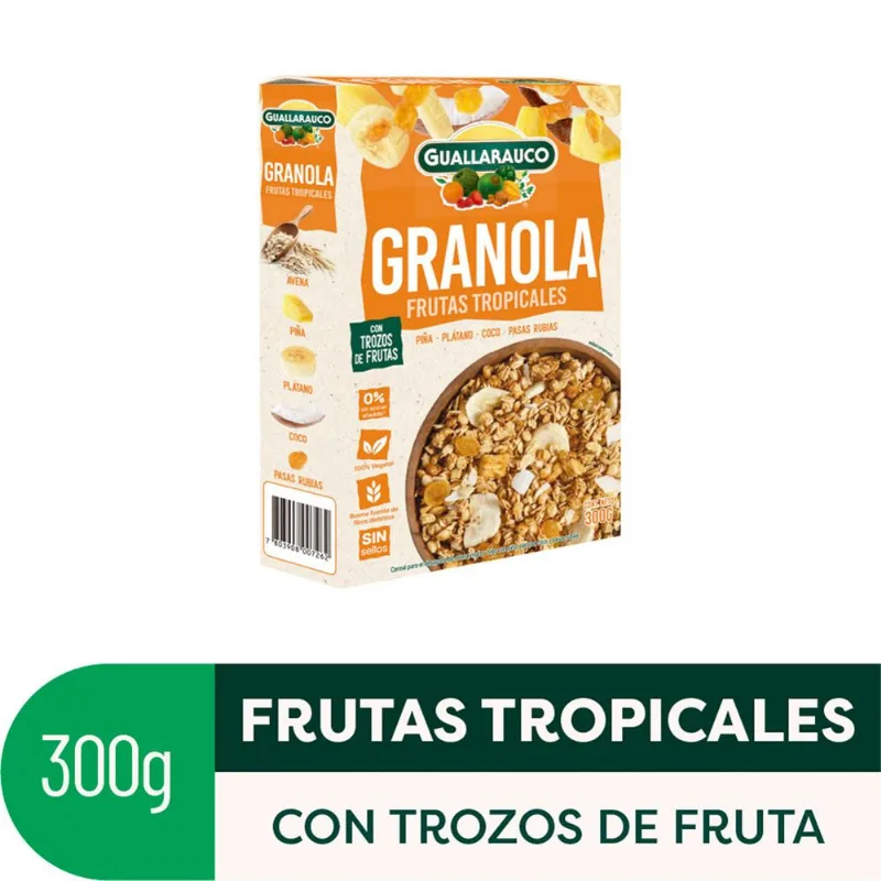 Granola Guallarauco con Frutas Tropicales 300 g