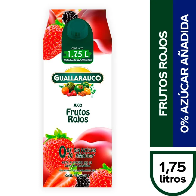 Jugo Refrigerado Guallarauco Frutos Rojos 1.75 L