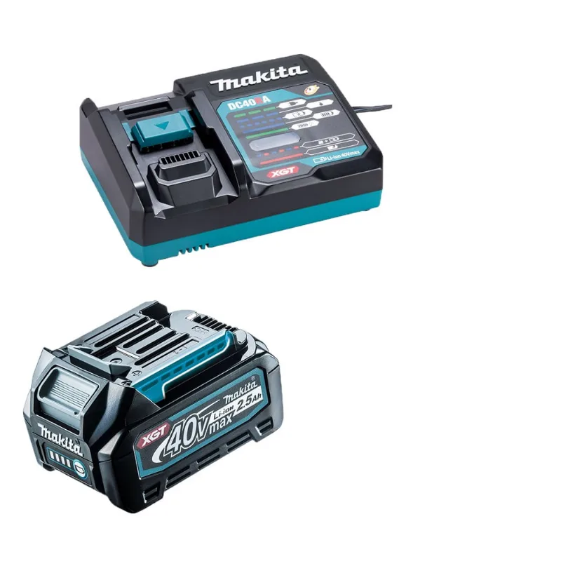 Carregador Rápido 40V xgt DC40RA + Bateria 2.5ah Makita 110v