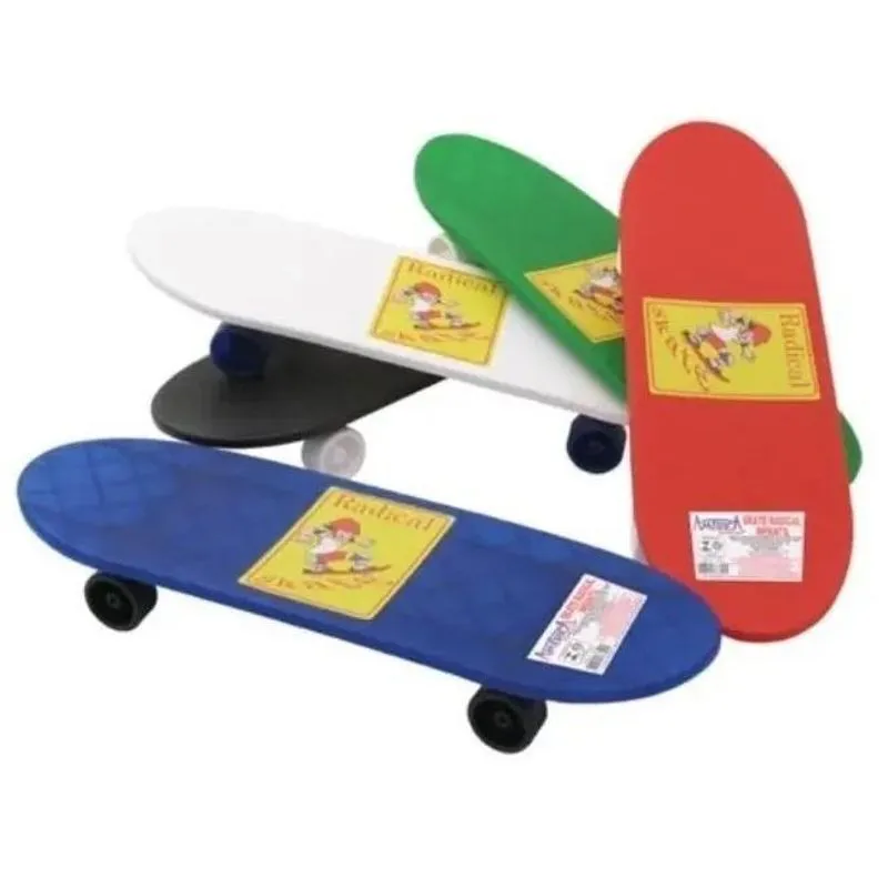 Super Skate Radical Colorido Plástico 4 Rodas Brinquedo