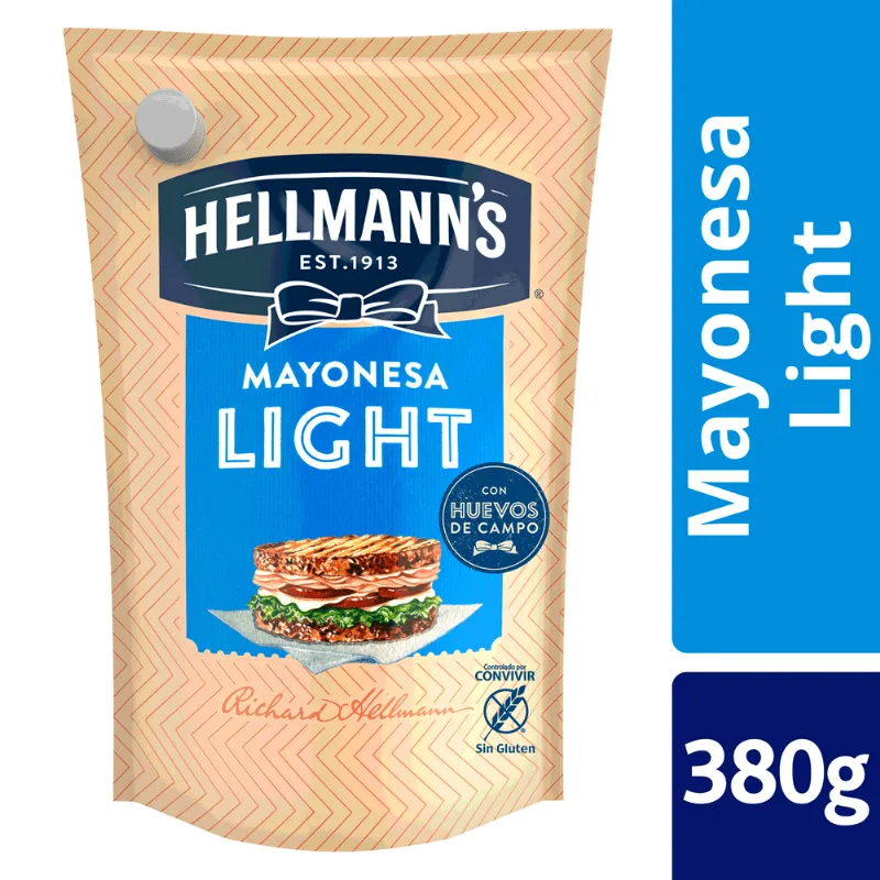 Mayonesa Hellmann's Light Doypack 380 g