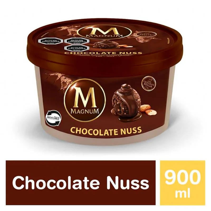 Helado Bresler Postre Magnum Choco Nuss 900 ml