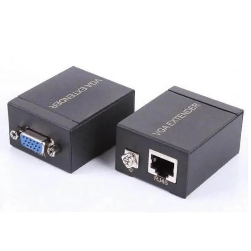 Adaptador Extensor Vga Para Lan Cat5 Cat6 Rj45 Rede 60m