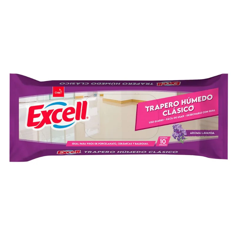 Trapero Húmedo Excell Lavanda 10 un.
